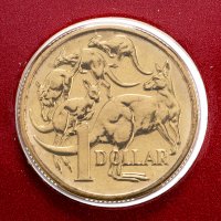 Купить Австралия 1 доллар 1984 Кенгуру UNC, в фирменном буклете