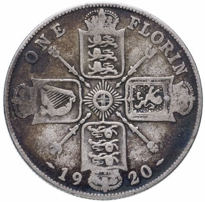 купить Великобритания 2 шиллинга (флорин, shillings) 1920