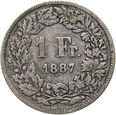 купить Швейцария 1 франк 1887