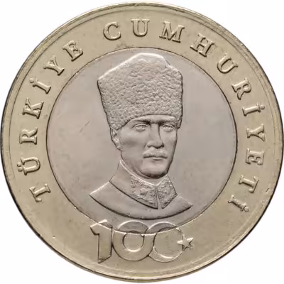 купить Турция 5 лир 2023 "100 лет Республики"