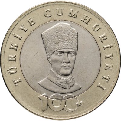 купить Турция 5 лир 2023 "100 лет Республики"