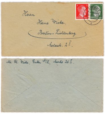 купить Германия Третий рейх Почтовый конверт с марками Июнь 1944г