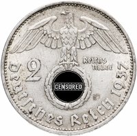 Купить Германия (Третий рейх) 2 рейхсмарки (reichsmark) 1937 "А" - Берлин
