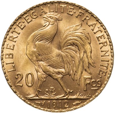 купить Франция 20 франков (francs) 1912