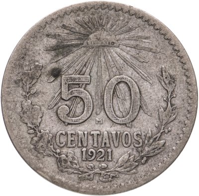 купить Мексика 50 сентаво 1921