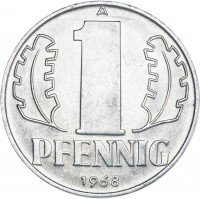 Купить Германия 1 пфенниг 1968