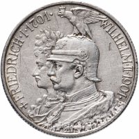 Купить Германская Империя (Пруссия) 2 марки (mark) 1901 "200 лет Пруссии"