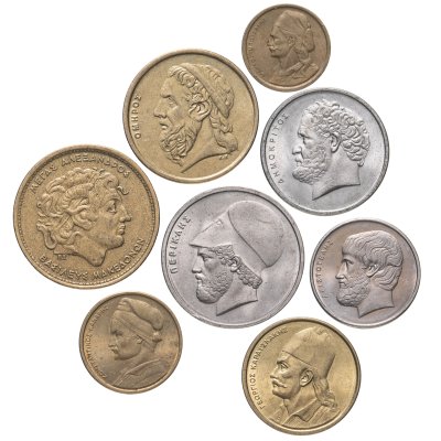 купить Греция набор 8 монет 1976-1992 гг.