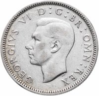 Купить Великобритания 1 шиллинг (shilling) 1937 Шотландский шиллинг - лев, сидящий на короне