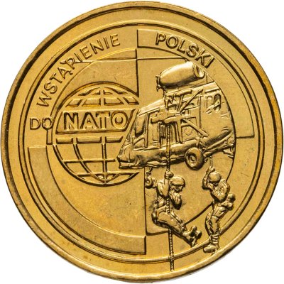 купить Польша 2 злотых (zlotе) 1999 "Вступление Польши в НАТО"