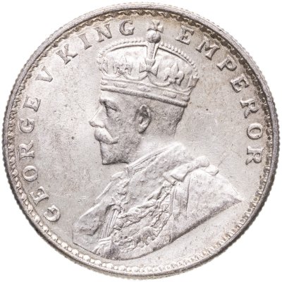 купить Британская Индия 1 рупия (rupee) 1919 в слабе Монетник.ру MS63
