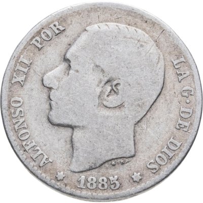 купить Испания 1 песета (peseta) 1885