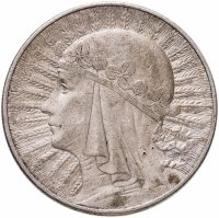 купить Польша 10 злотых (zlotych) 1932 знак монетного двора: "стрелка" - Варшава