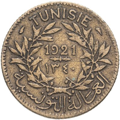 купить Тунис 1 франк (franc) 1921