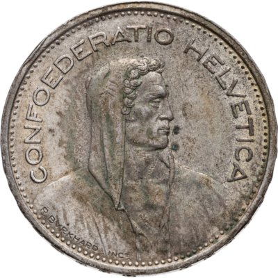 купить Швейцария 5 франков (francs) 1953