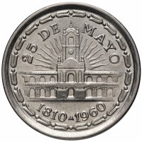 Купить Аргентина 1 песо (peso) 1960 "150 лет свержению Испанского Вице-короля"
