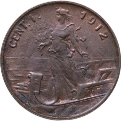 купить Италия 1 чентезимо (centesimo) 1912