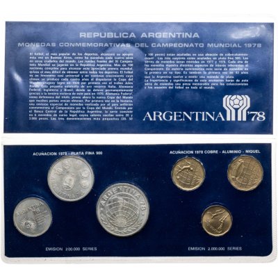 купить Аргентина набор из 6 монет 1978 в буклете