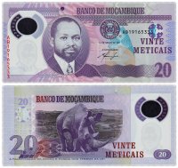 купить Мозамбик 20 метикал 2011 год Pick 149a Пластик
