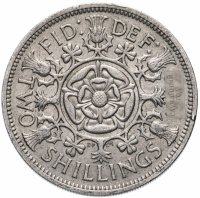 купить Великобритания 2 шиллинга (флорин, shillings) 1954-1970, случайная дата