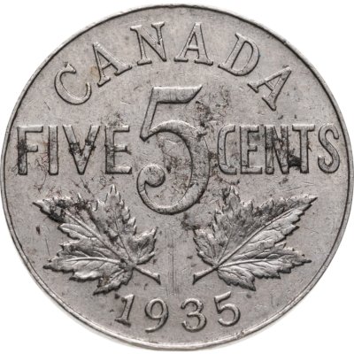 купить Канада 5 центов (cents) 1935