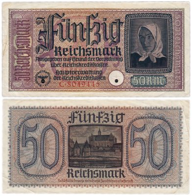 купить Германия 50 марок 1940-1945 год (Pick R140(1) Оккупационные территории