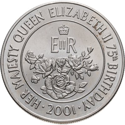 купить Остров Вознесения 50 пенсов (pence) 2001 "75 лет со дня рождения Королевы Елизаветы II"