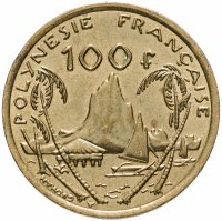 купить Французская Полинезия 100 франков (francs) 2006-2019, случайная дата