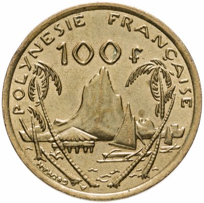 купить Французская Полинезия 100 франков (francs) 2006-2019, случайная дата