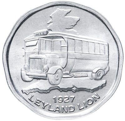 купить Великобритания, транспортный токен 50 пенсов "Автобус Leyland Lion 1927"