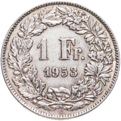 купить Швейцария 1 франк (franc) 1953