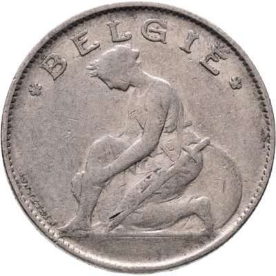 купить Бельгия 1 франк 1922 Надпись на голландском - 'BELGIË'