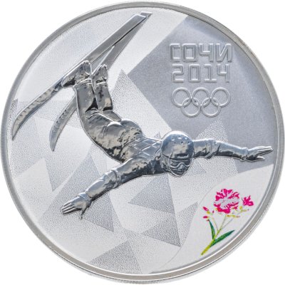 купить 3 рубля 2014 СПМД Proof "XXII Зимняя Олимпиада в Сочи - Фристайл (виды спорта)"