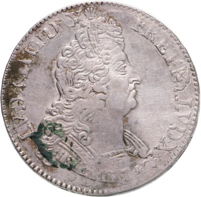 купить Франция 1 экю 1704 Король Людовик XIV