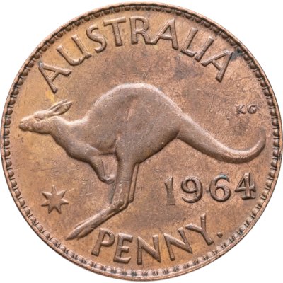 купить Австралия 1 пенни (penny) 1964 Точка после "PENNY." - Монетный двор Перта