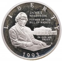 Купить США 50 центов 1993 Proof "Джеймс Мэдисон - билль о правах"