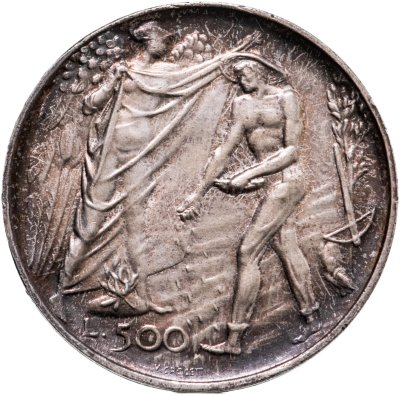 купить Сан-Марино 500 лир (lire) 1976 "12 лет введению системы социального обеспечения"