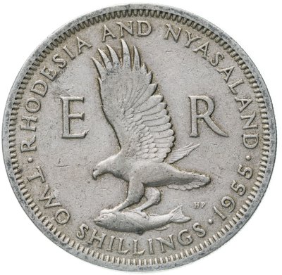 купить Родезия и Ньясаленд 2 шиллинга (shillings) 1955