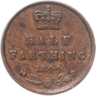 купить Великобритания 1/2 фартинга (farthing) 1844