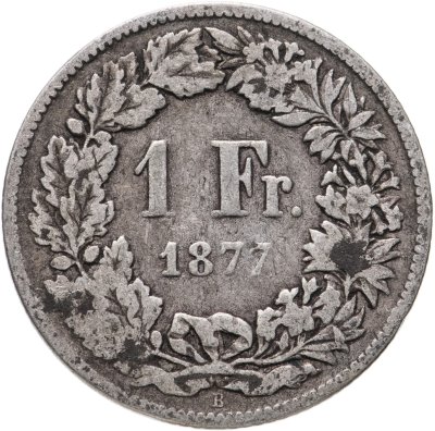 купить Швейцария 1 франк (franc) 1877
