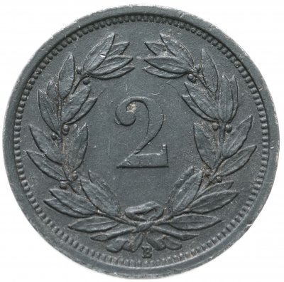 купить Швейцария 2 раппена (rappen) 1944