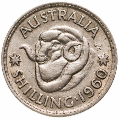 купить Австралия 1 шиллинг (shilling) 1953-1963, случайный год