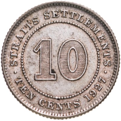 купить Стрейтс Сетлментс 10 центов (cents) 1927
