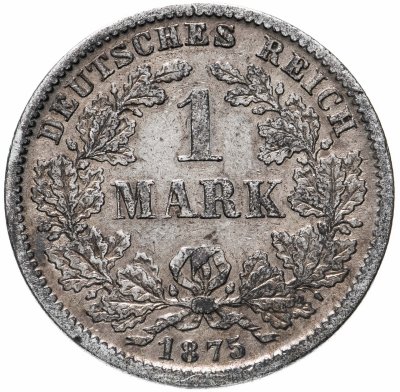 купить Германия (Германская Империя) 1 марка 1875 F знак монетного двора: "F" - Штутгарт