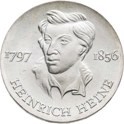 купить Германия (ГДР) 10 марок 1972 "175 лет со дня рождения Генриха Гейне"