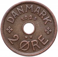 Купить Дания 2 эре (ore) 1928