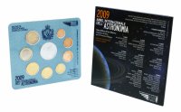 Купить Сан-Марино годовой набор евро 2009 (8 монет в буклете + серебряные 5 евро "Год астрономии")
