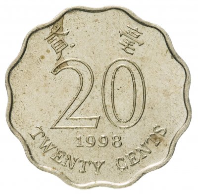 купить Гонконг 20 центов 1998