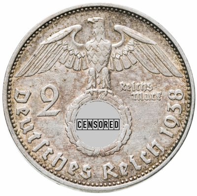 купить Германия, Третий рейх 2 рейхсмарки (reichsmark) 1938 E