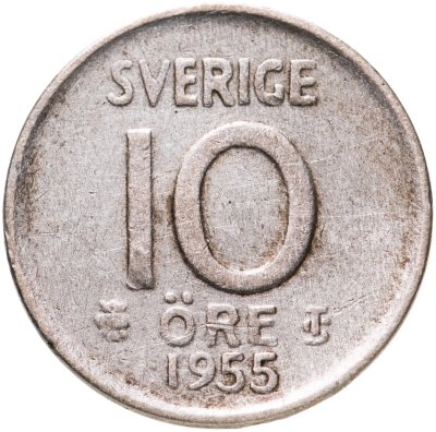купить Швеция 10 эре (ore) 1955